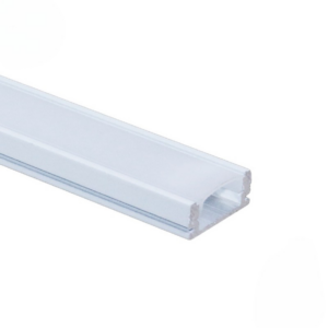 EuroSpot Προφίλ Αλουμινίου Λευκό Ταινίας Led L=2m 17.4x7mm NW=12.4mm Γαλακτερό Κάλυμμα