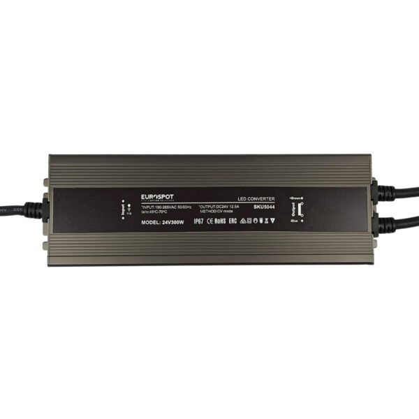 Eurospot Στεγανό IP67 Τροφοδοτικό Led Αλουμινίου 24V 300W