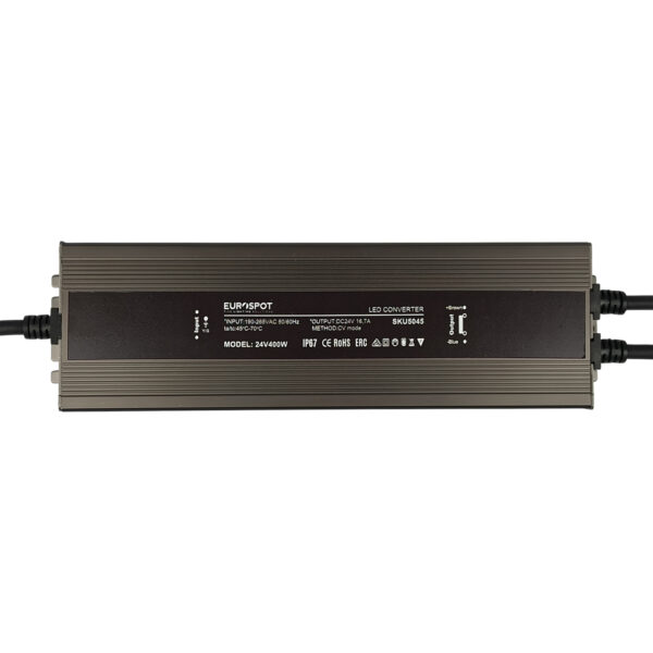 Eurospot Στεγανό IP67 Τροφοδοτικό Led Αλουμινίου 24V 400W