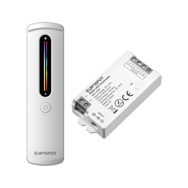 EuroSpot Led Kit Controller+ Λευκό Remote RF 2.4GHz για RGB Ταινία