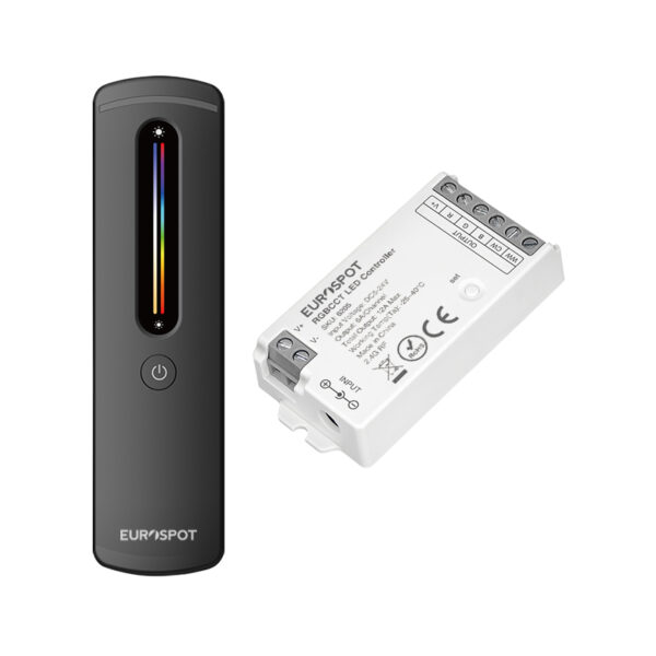 EuroSpot Led Kit Controller+ Μαύρο Remote RF 2.4GHz για RGB+CCT Ταινία