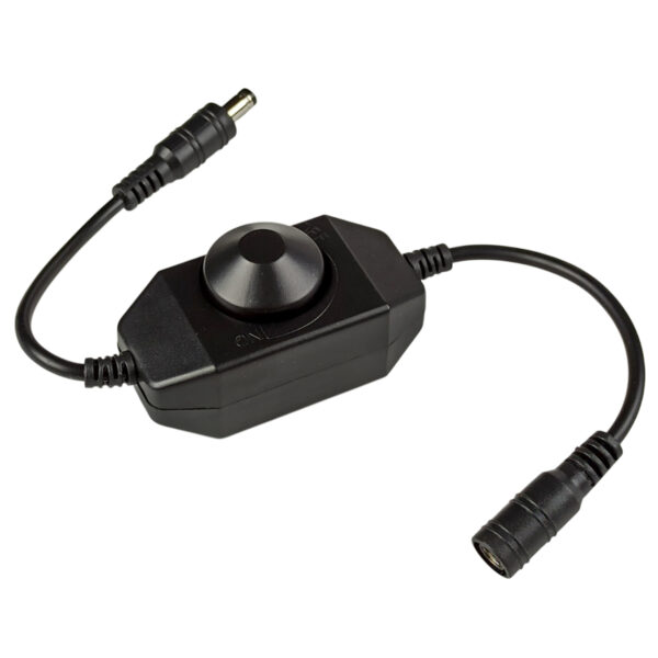 EuroSpot Μαύρο Περιστροφικό Led Dimmer Γραμμής DC: 12-24V
