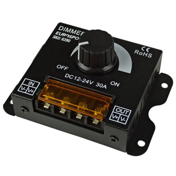 EuroSpot Περιστροφικό Μεταλλικό Led Dimmer για Ταινίες Led DC: 12-24V