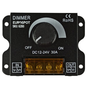 EuroSpot Περιστροφικό Μεταλλικό Led Dimmer για Ταινίες Led DC: 12-24V