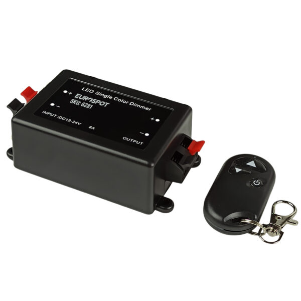 EuroSpot Led Kit Controller+ KeyChain Remote RF 2.4GHz 3keys για Μονόχρωμη Ταινία Led DC: 5-24V