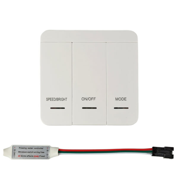 EuroSpot Led Kit Controller Πλήκτρων RF 2.4GHz Για Ταινία Led Waterflow DC: 12-24V